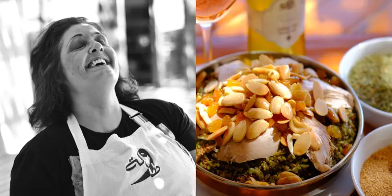 A chef and her dish - Bekaa plain, Lebanon
